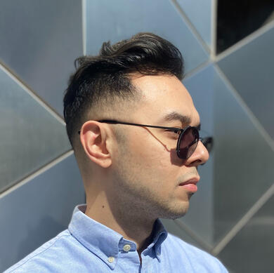 Andre Salvatierra A side profile photo of Andre